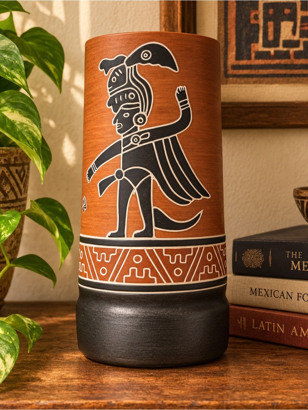 Vintage Signed Mexican Folk Art Pottery Vase – Armando de México